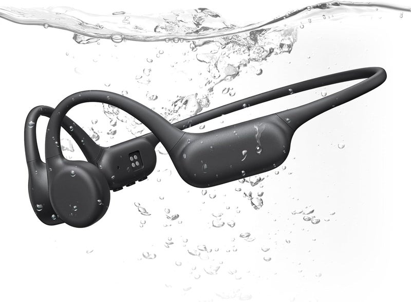 PSIER Bone Conduction Headphones IPX8 Waterproof Swimming Headphones Open Ear Headphones with MP3 Mode 32GB Memory Up to 8 Hours Playtime Bluetooth 5.4 Ear Buds Secure Fit for Running and Fitness - Image 1